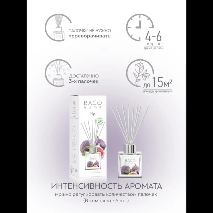Ароматический диффузор Bago Home Инжир 45 мл 7