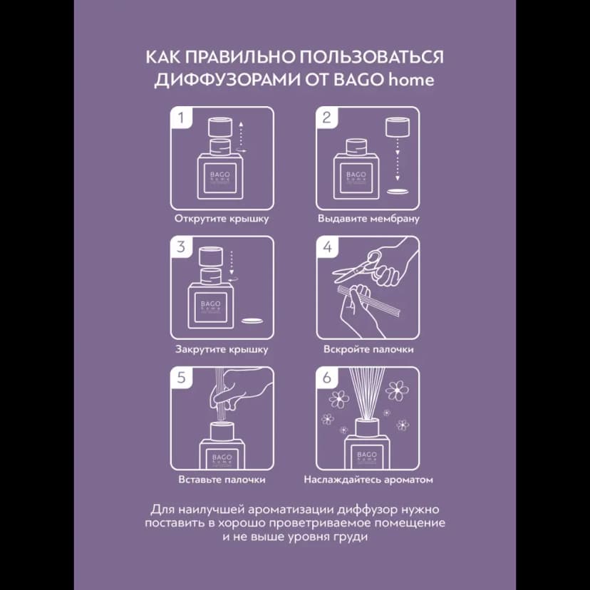 Ароматический диффузор Bago Home Инжир 45 мл 8