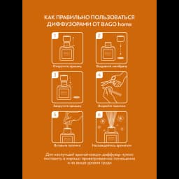 Ароматический диффузор Bago home Цитрус 45 мл 8
