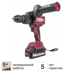 Дрель-шуруповерт аккумуляторная бесщеточная ударная Neolaser NCDB-120, 20 В Li-ion 2x4 Ач 1