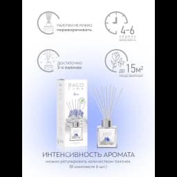 Ароматический диффузор Bago Home Лен 45 мл 7