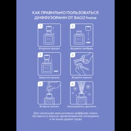 Ароматический диффузор Bago Home Лен 45 мл 8