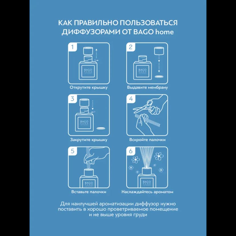 Ароматический диффузор Bago Home Шторм 45 мл 8