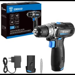 Дрель-шуруповерт аккумуляторная Deko ZKCD12V PRO 084-1015, 12 В Li-ion 2x2 Ач 2