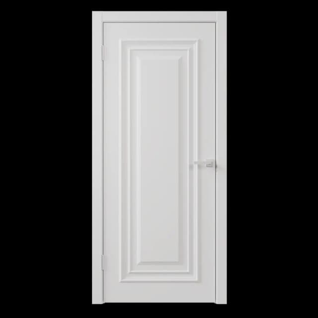 Дверь межкомнатная глухая Диана 1 60x230 см эмаль цвет белый с замком и петлями
