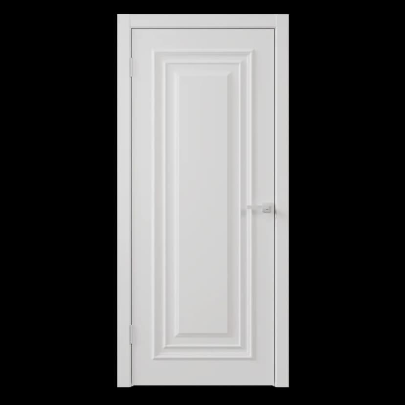 Дверь межкомнатная глухая Диана 1 60x230 см эмаль цвет белый с замком и петлями 1