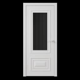 Дверь межкомнатная со стеклом Диана 2 70x230 см эмаль цвет белый с замком и петлями 1