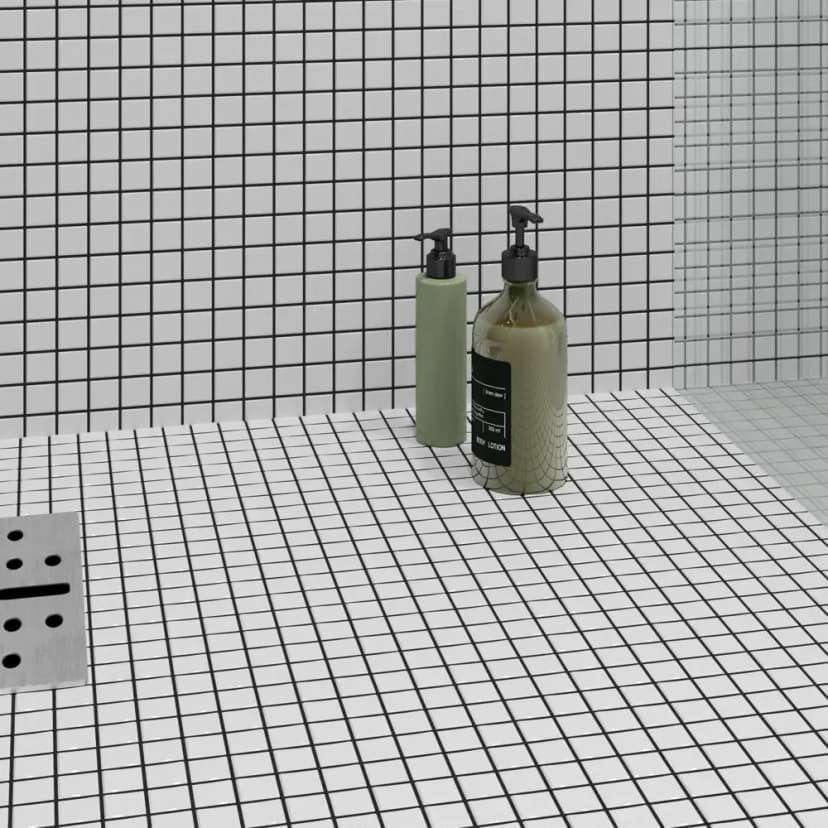 Мозаика стеклянная KREAFORTA белая 327x327x4 мм 6