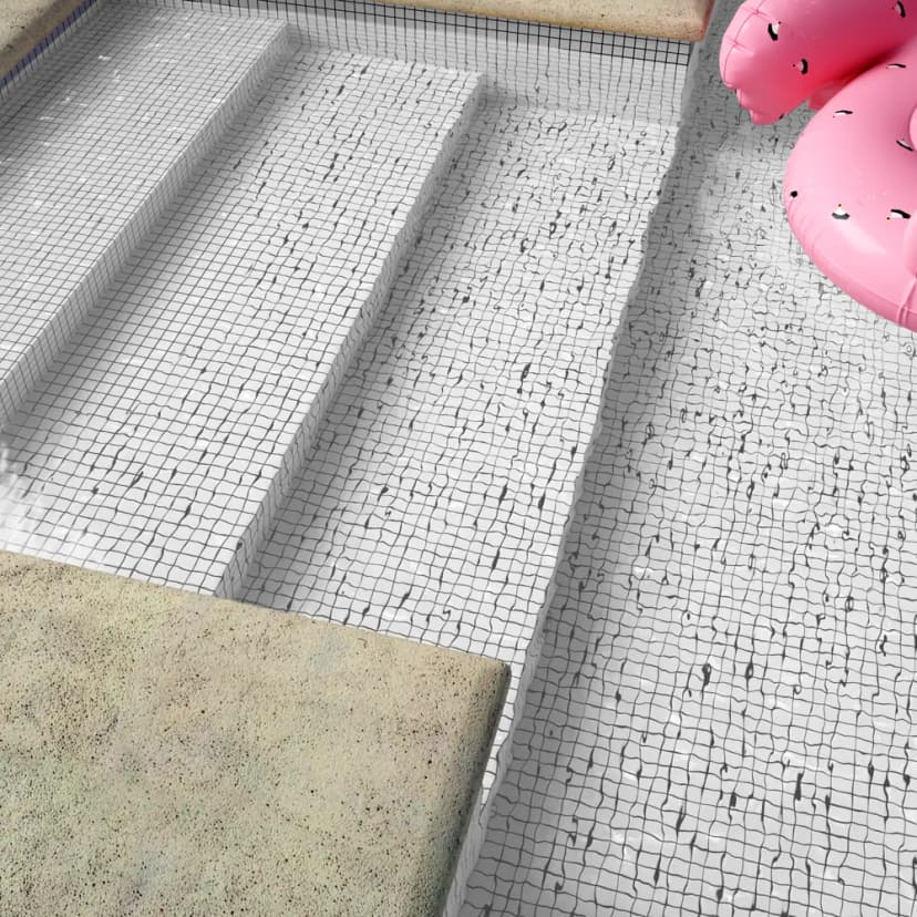 Мозаика стеклянная KREAFORTA белая 327x327x4 мм 10