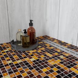 Мозаика стеклянная KREAFORTA коричневая 327x327x4 мм 7