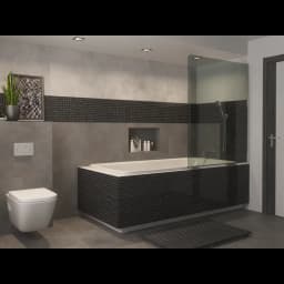 Мозаика стеклянная KREAFORTA черная 300x300x4 мм 10