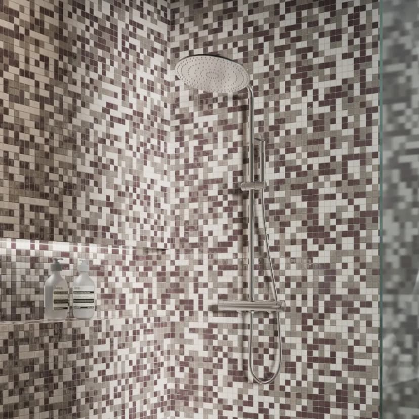 Мозаика стеклянная KREAFORTA бежевый микс 300x300x4 мм 1