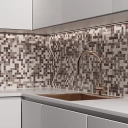 Мозаика стеклянная KREAFORTA бежевый микс 300x300x4 мм 5
