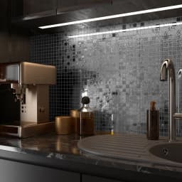 Мозаика стеклянная KREAFORTA серый микс 297x297x4 мм 1