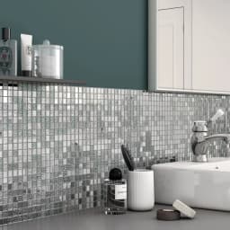Мозаика стеклянная KREAFORTA серый микс 297x297x4 мм 5