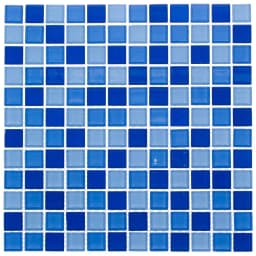 Мозаика стеклянная KREAFORTA синий-голубой 300x300x4 мм 2