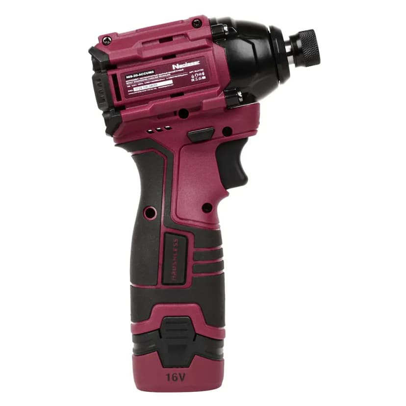 Винтоверт ударный аккумуляторный бесщеточный Neolaser NIS-20-ACCUM2, 16 В Li-ion 2x2 Ач 6