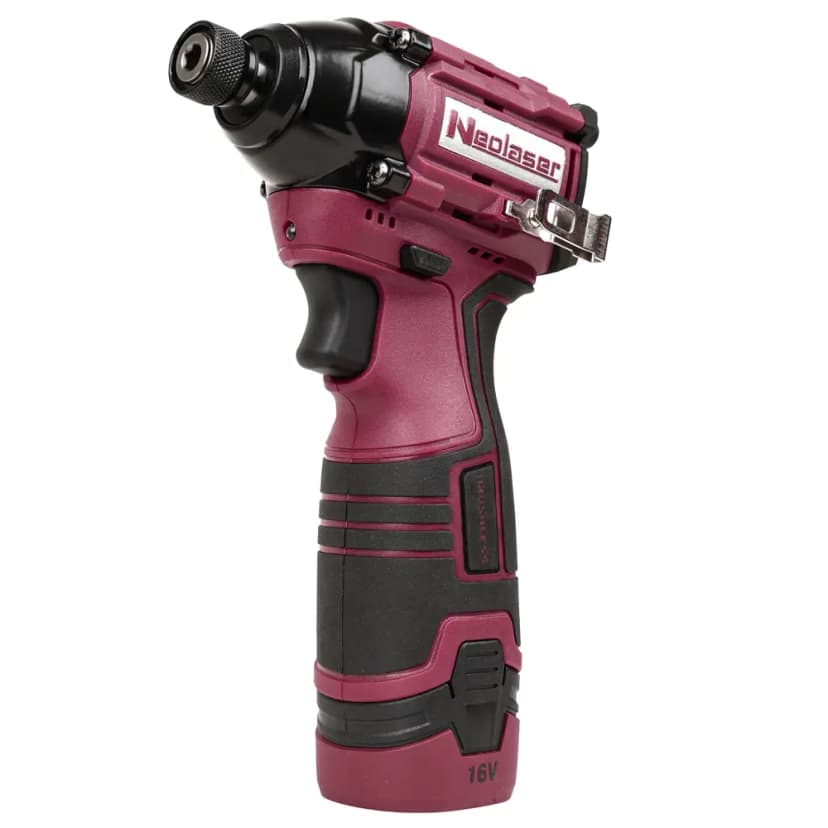 Винтоверт ударный аккумуляторный бесщеточный Neolaser NIS-20-ACCUM2, 16 В Li-ion 2x2 Ач 10