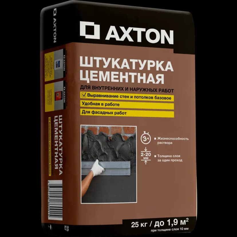 Штукатурка цементная Axton 25 кг 1