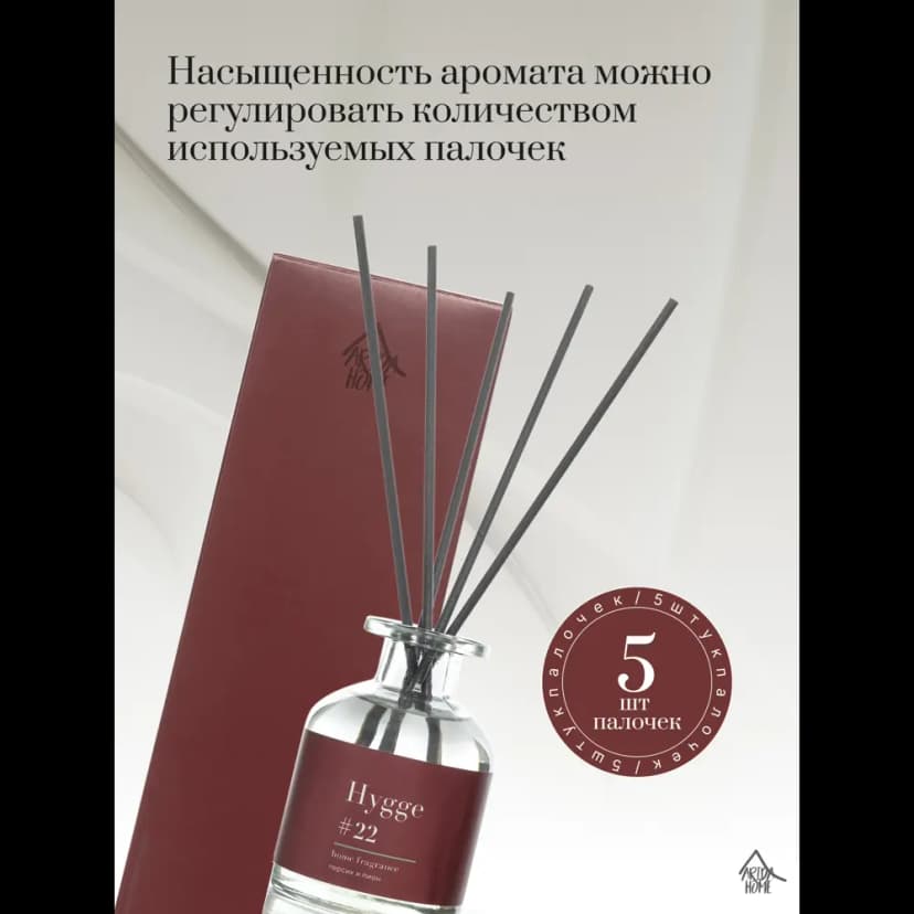 Ароматический диффузор Arida Home Hygge 22 Персик и пион 100 мл 4