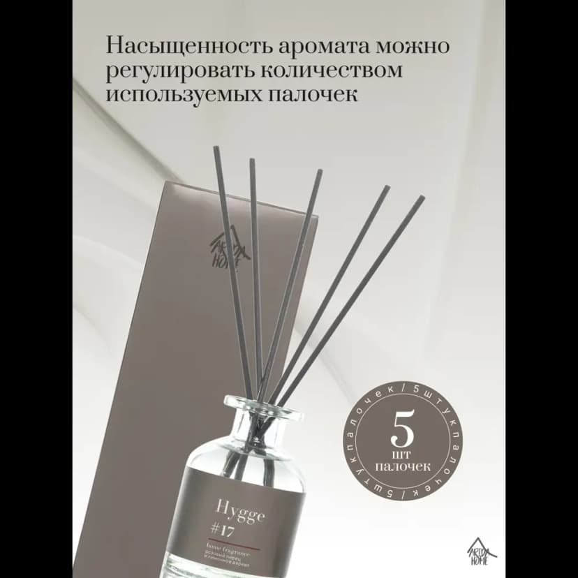 Ароматический диффузор Arida Home Hygge 17 Розовый перец/лимонное дерево 100 мл 4