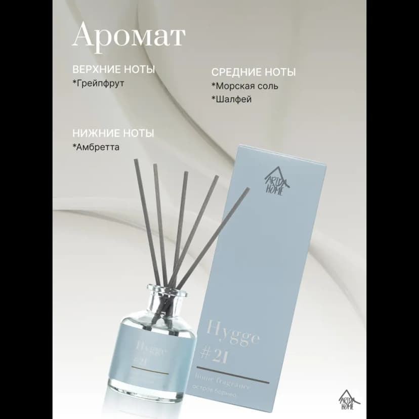 Ароматический диффузор Arida Home Hygge 21 Остров Борнео 50 мл 3